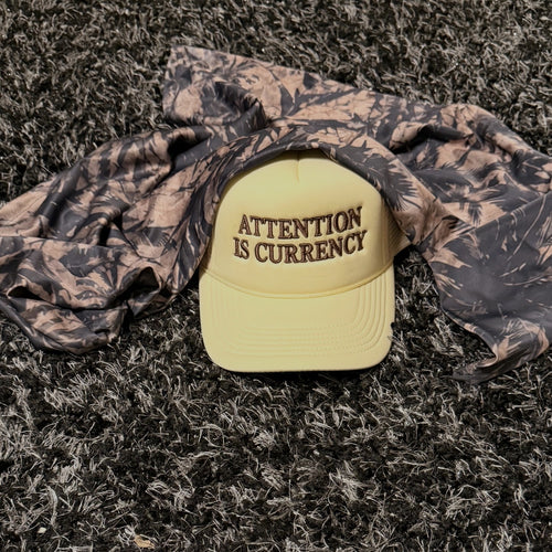 Currency Hat w/ Palm tree scarf